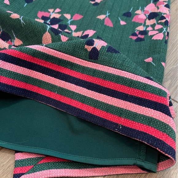 Boden Fleur Fitted Dress Hunter Green Tulip 6r - Picture 9 of 9